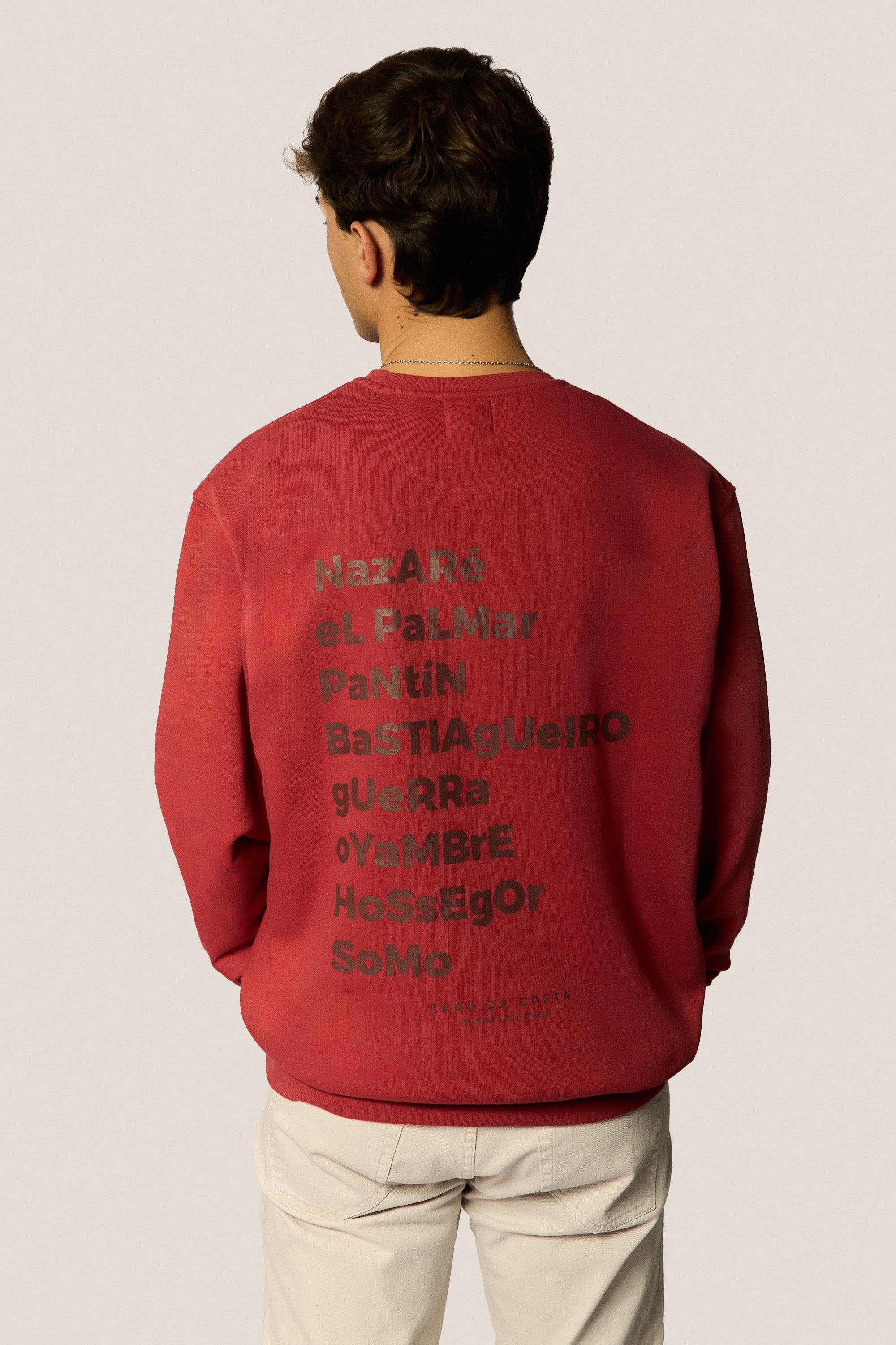 SUDADERA ROJO/GRANATE "CERO DE COSTA NAZARÉ"